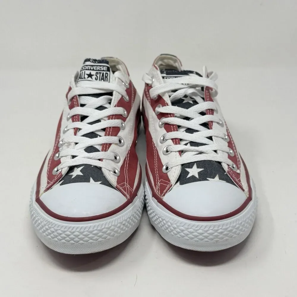 Converse Low Top Sneakers in Red, White, Black